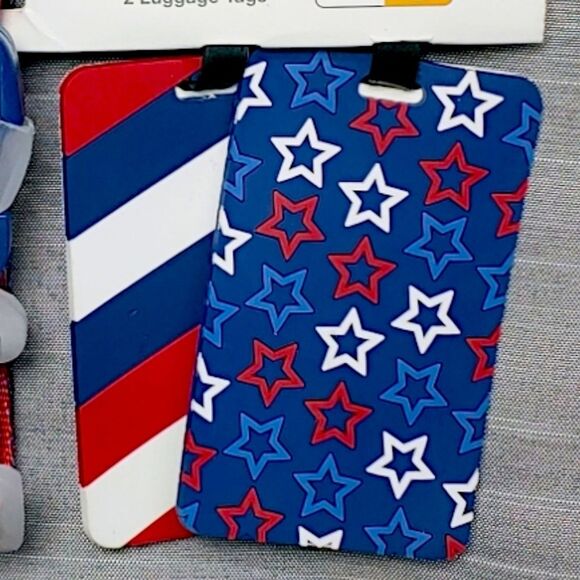 Travelon Travel ID Combo Luggage Strap Patriotic Stars And Stripes Americana NEW - Picture 9 of 10